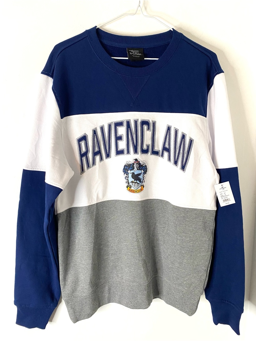 Harry Potter Ravenclaw Universal Studios Colorblock Crewneck Sweatshirt NWT
